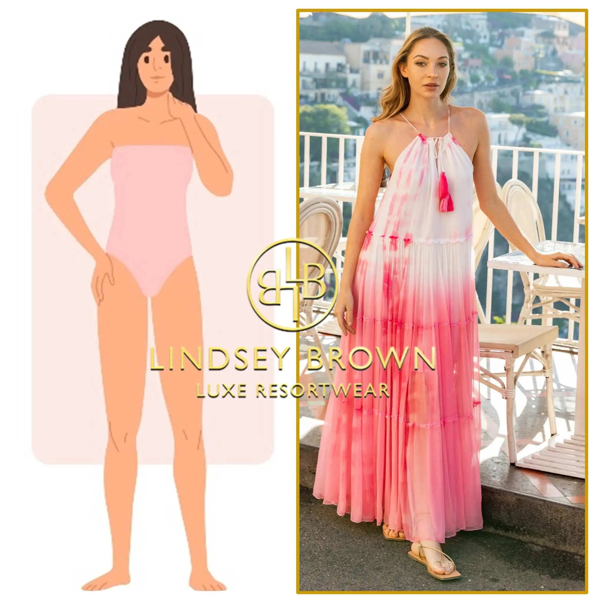 straight waist and fitted waistline resort wear dresses to suit an athletic body shape