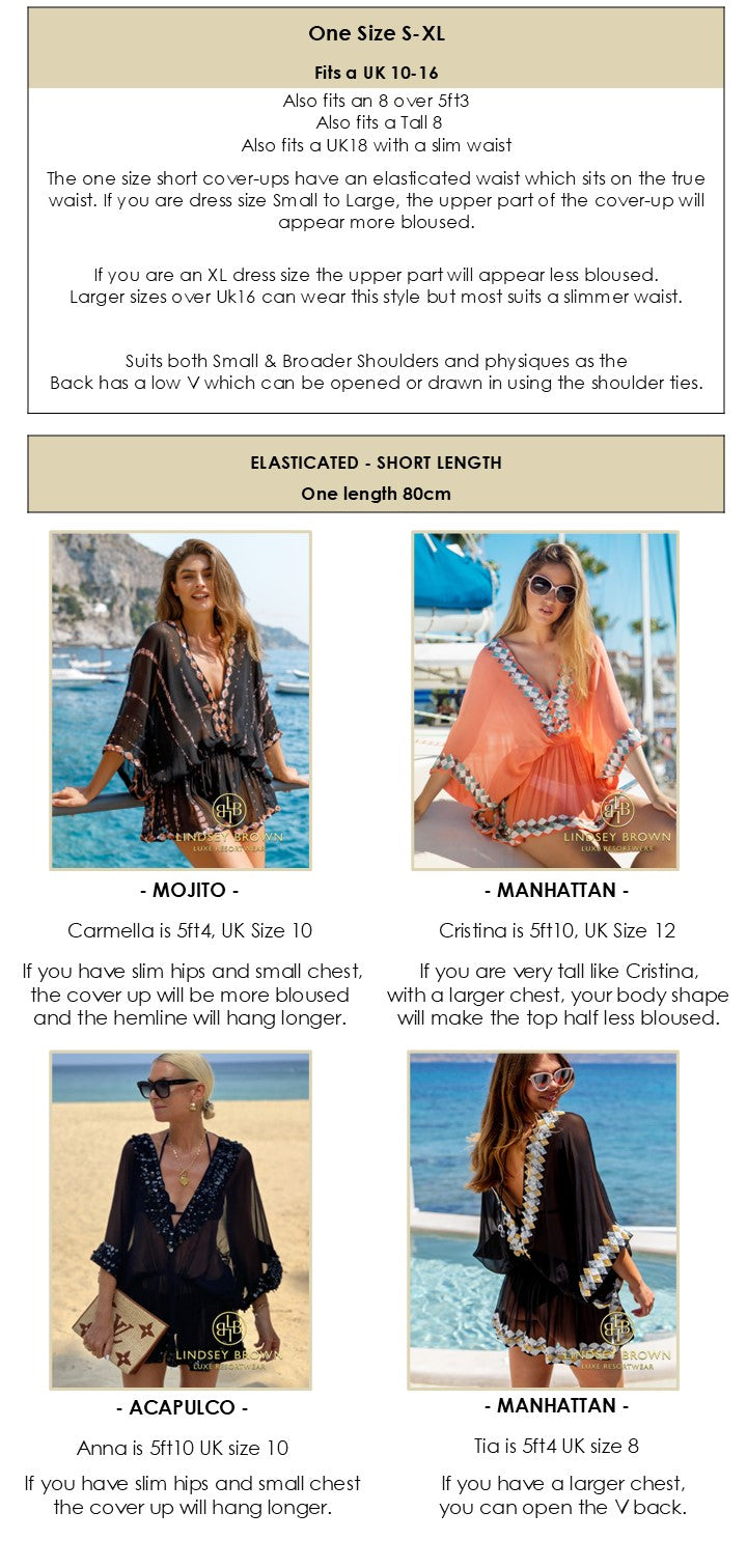 short slk coverups size guide